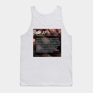 40 RULES OF LOVE - 27 Tank Top